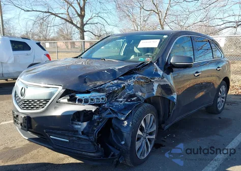 2016 Acura Mdx Technology Acurawatch Plus Packages/Technology Package from USA, damaged, VIN 5FRYD4H49GB053943